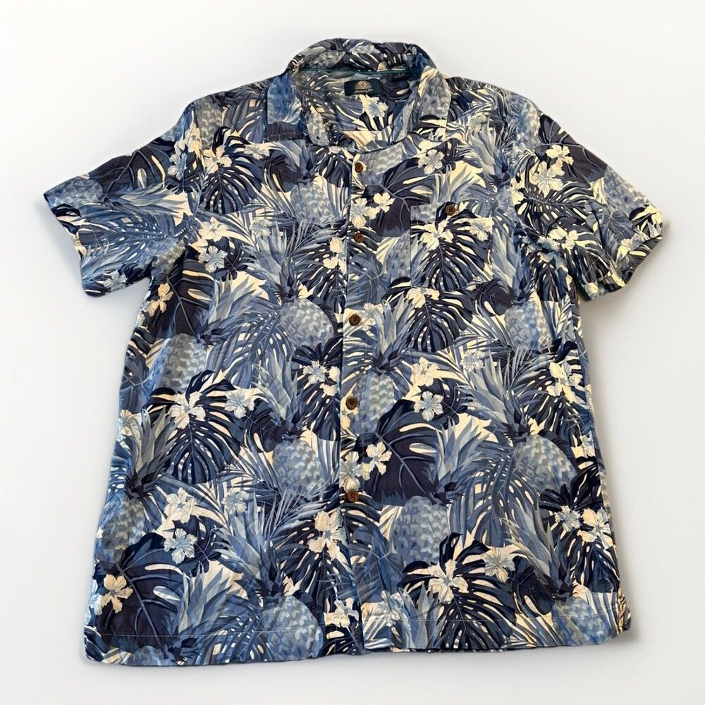 Havana Jim Men's Short Sleeve Floral Vacation Resort Shirt Size L